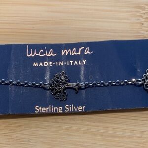 New Lucia Mara Sterling Silver Tree Link Bracelet
